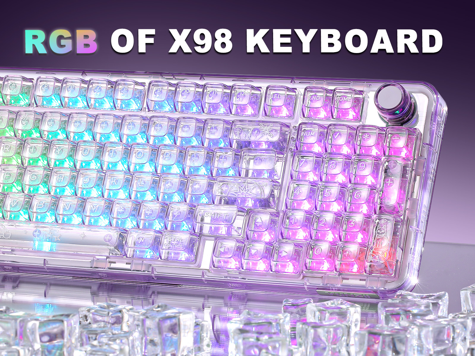 Amazon.com: YUNZII X98 QMK/VIA Wireless Mechanical Gaming Keyboard